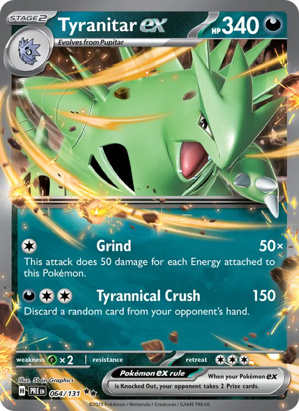 Tyranitar ex, Pokémon card