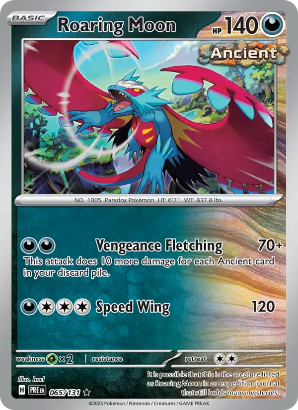 Roaring Moon, Pokémon card