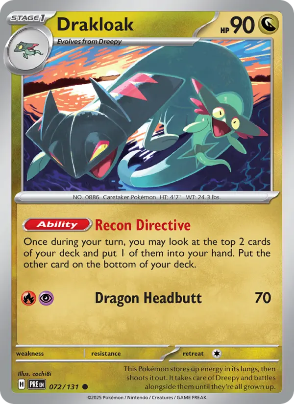 Drakloak, Pokémon card