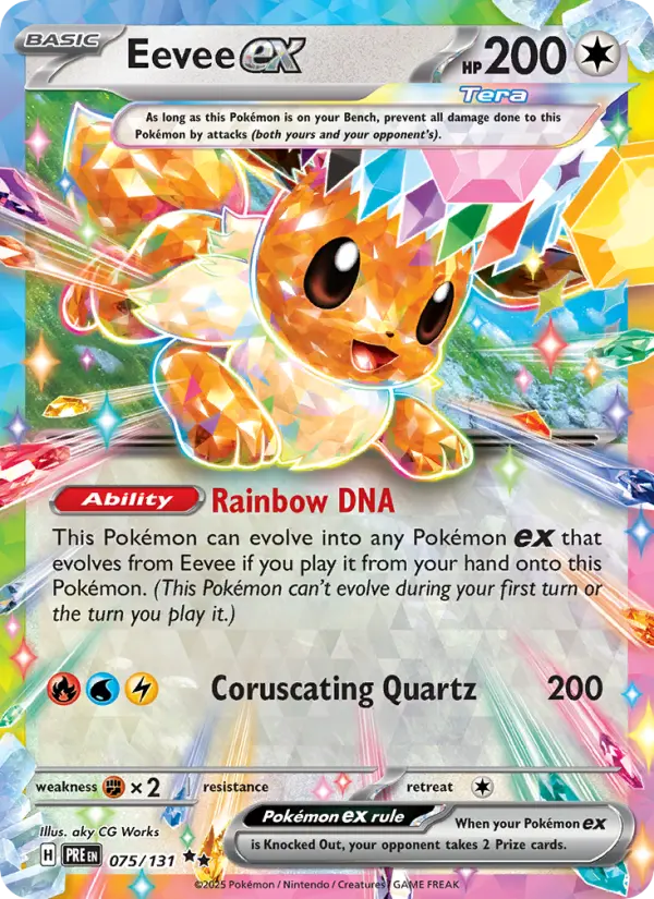 Eevee ex, Pokémon card