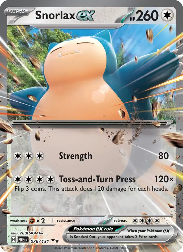 Snorlax ex, Pokémon card