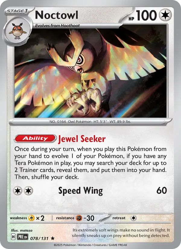 Noctowl, Pokémon card