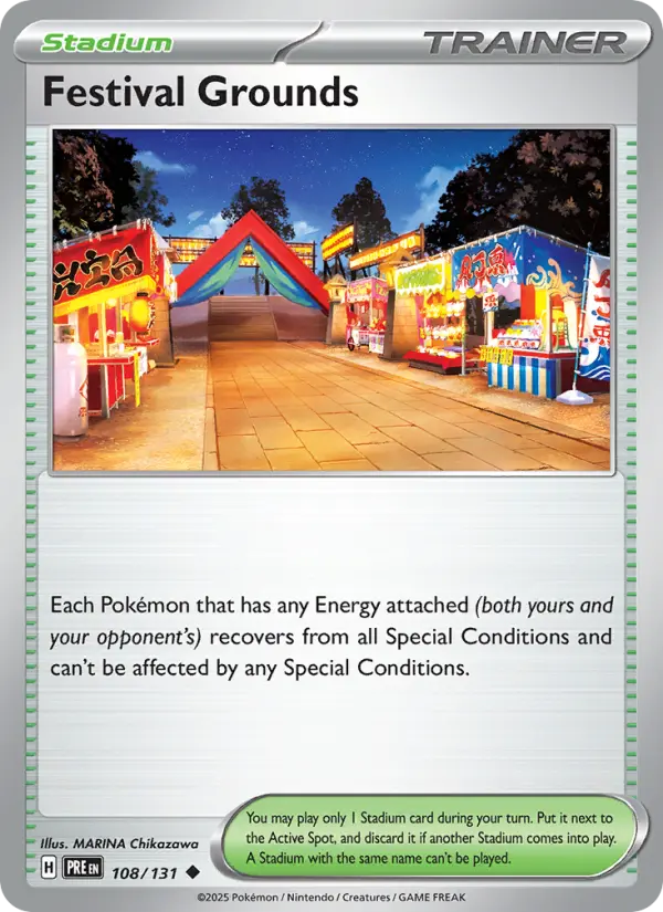 Festival Grounds, Pokémon card