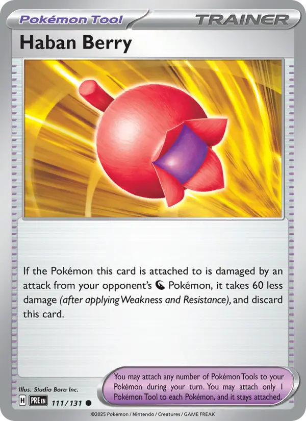 Haban Berry, Pokémon card