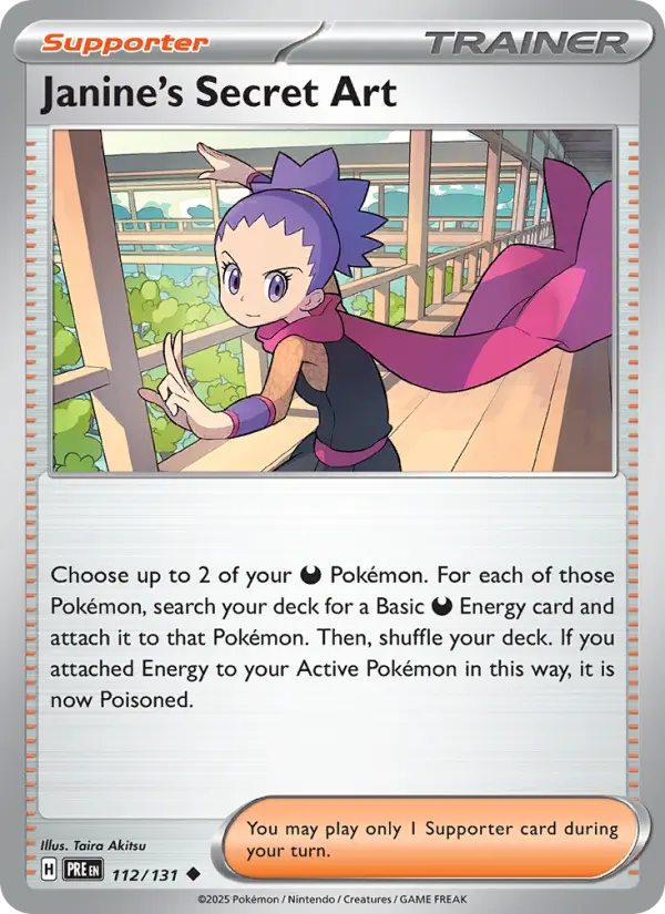 Janine's Secret Art, Pokémon card