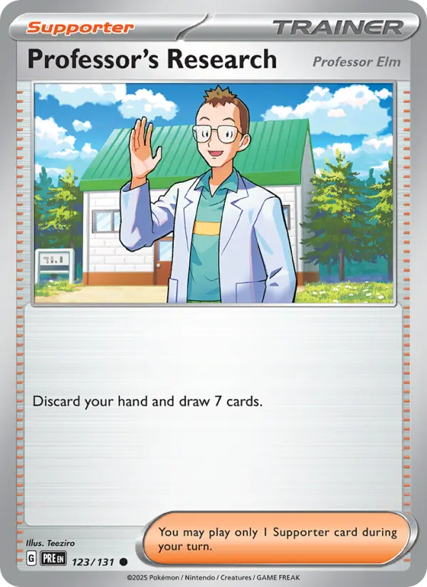 Professor's Research, Pokémon card