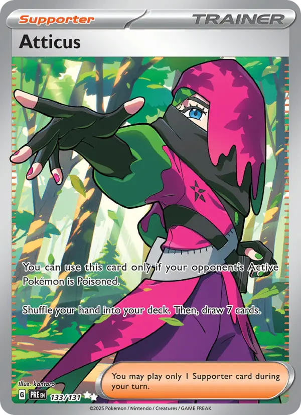 Atticus, Pokémon card