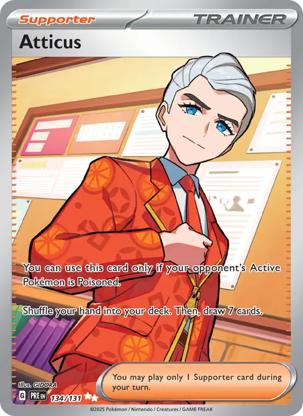 Atticus, Pokémon card