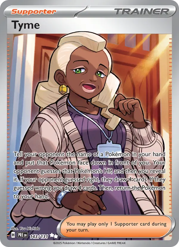Tyme, Pokémon card
