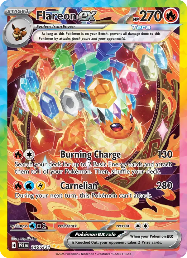 Flareon ex, Pokémon card