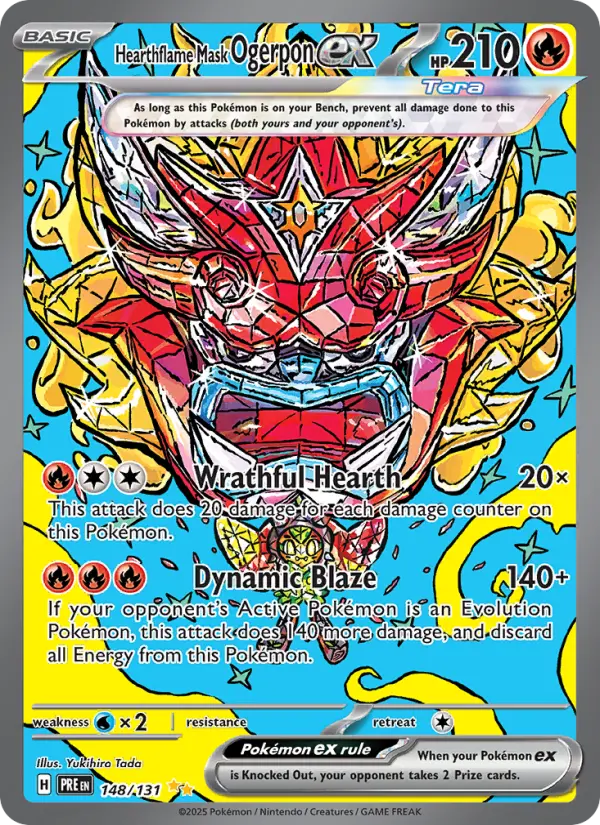 Hearthflame Mask Ogerpon ex, Pokémon card