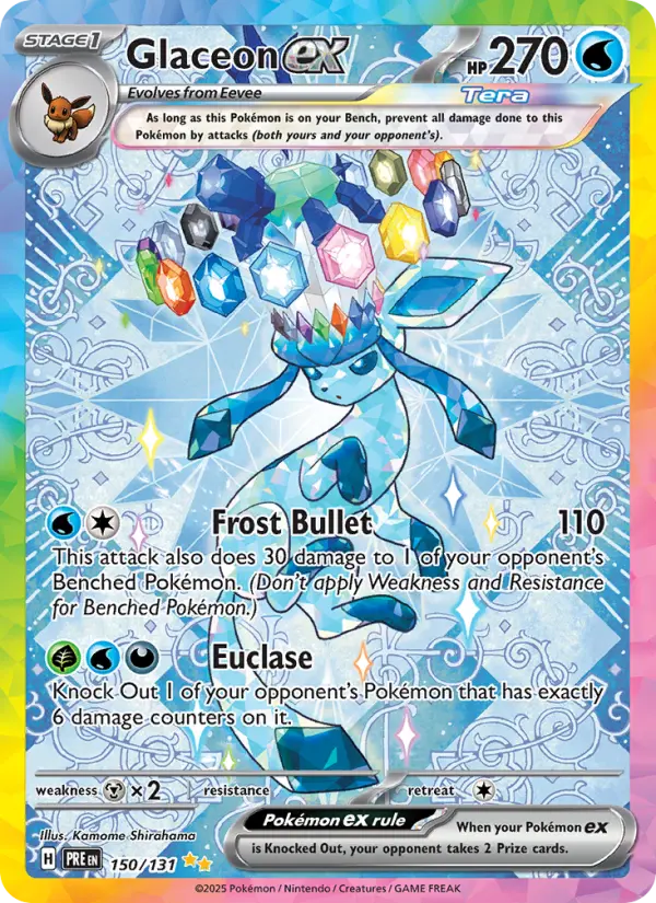Glaceon ex, Pokémon card
