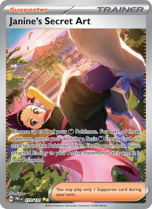 Janine's Secret Art, Pokémon card