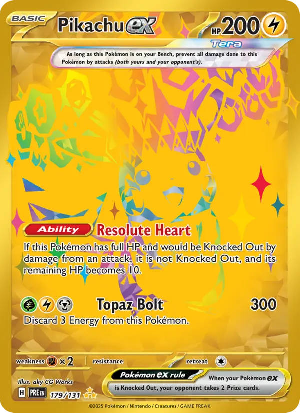 Pikachu ex, Pokémon card
