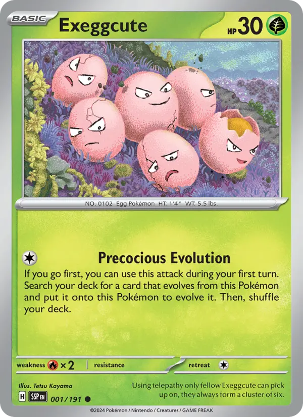 Exeggcute, Pokémon card