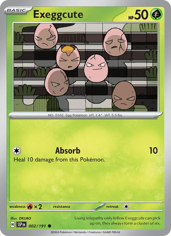 Exeggcute, Pokémon card