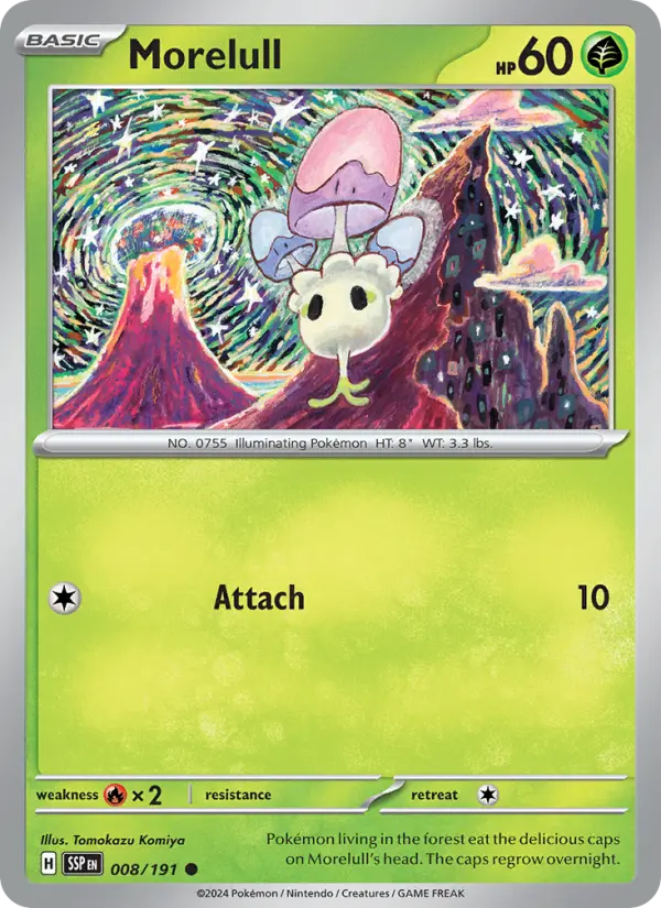 Morelull, Pokémon card