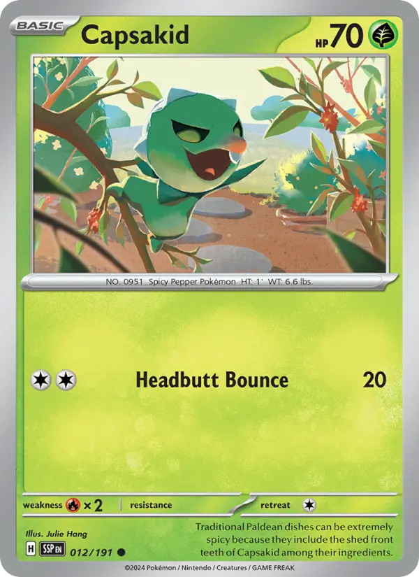 Capsakid, Pokémon card
