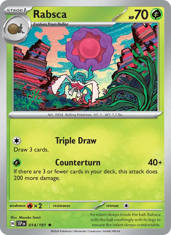 Rabsca, Pokémon card