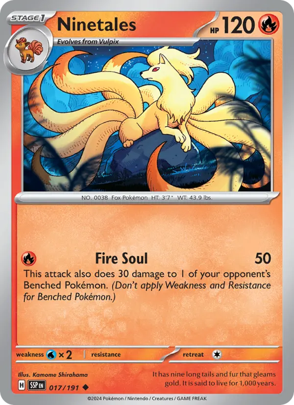 Ninetales, Pokémon card