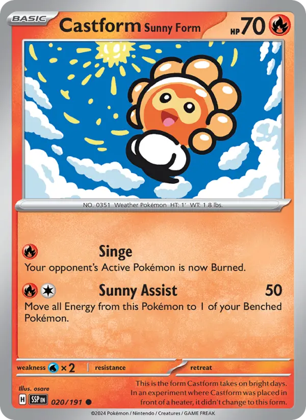 Castform Sunny Form, Pokémon card