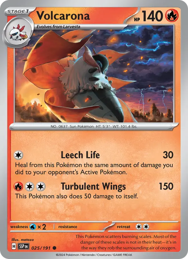 Volcarona, Pokémon card
