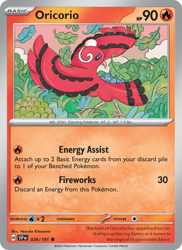 Oricorio, Pokémon card