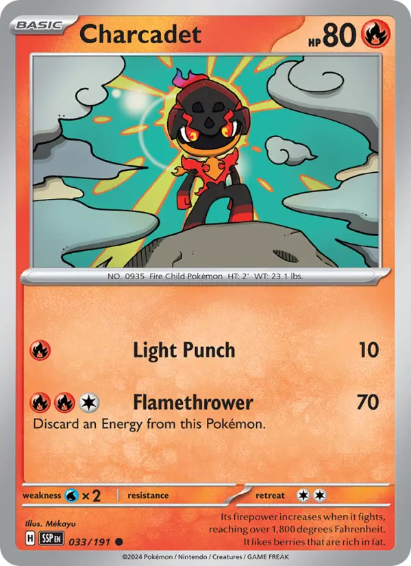 Charcadet, Pokémon card