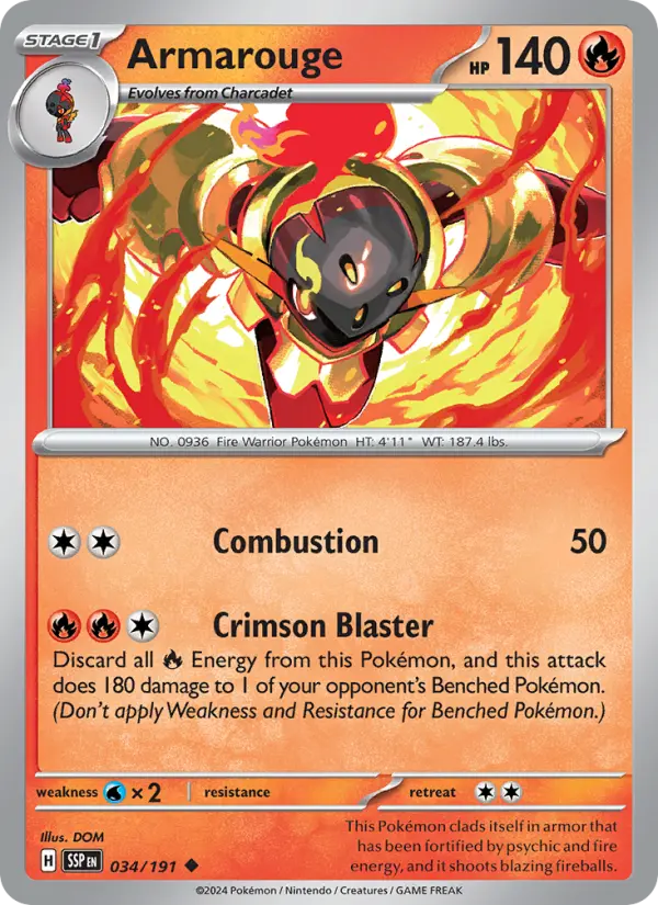 Armarouge, Pokémon card