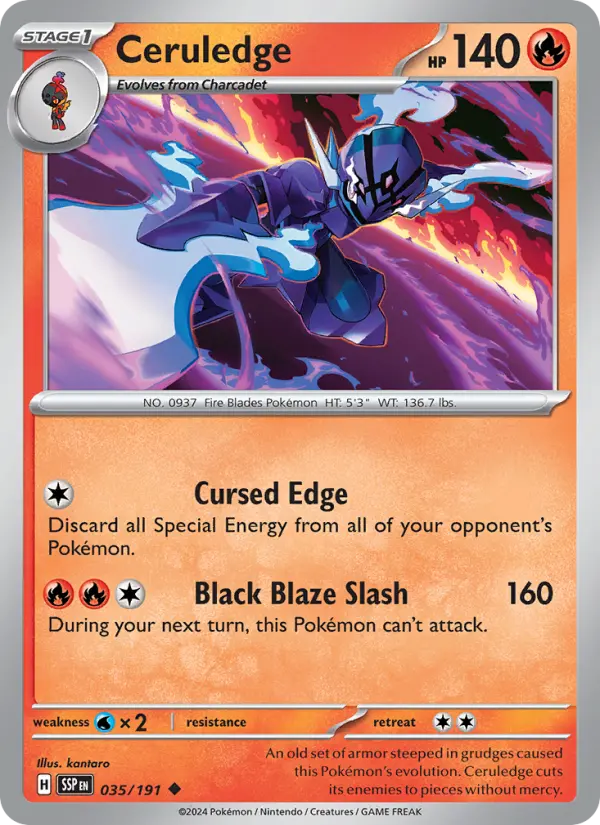 Ceruledge, Pokémon card
