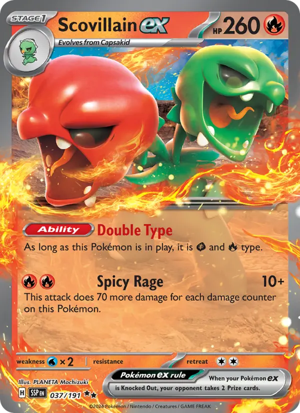 Scovillain ex, Pokémon card