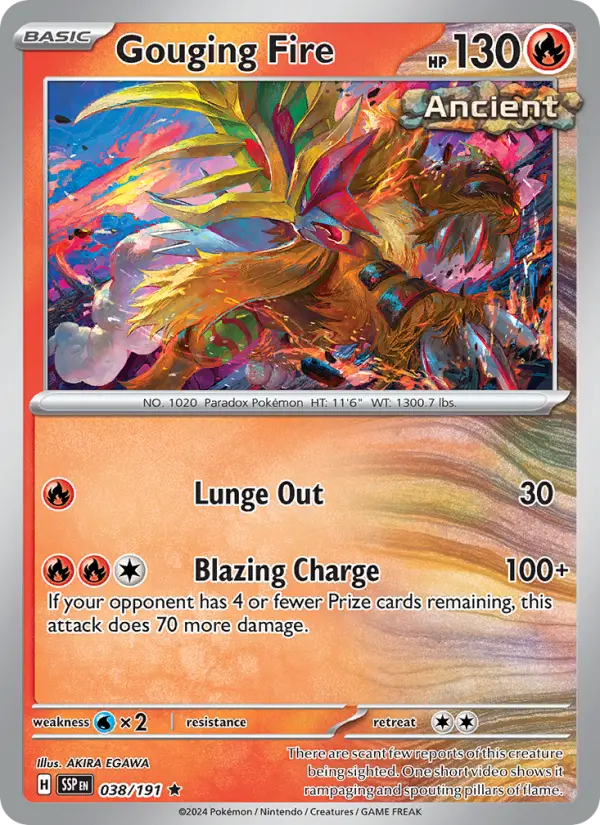 Gouging Fire, Pokémon card