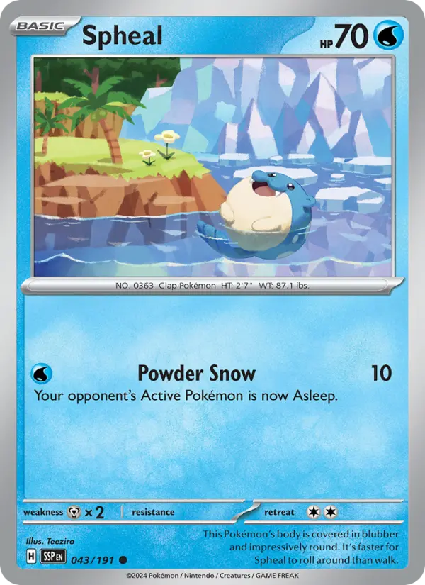 Spheal, Pokémon card
