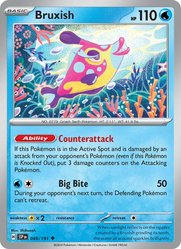 Bruxish, Pokémon card