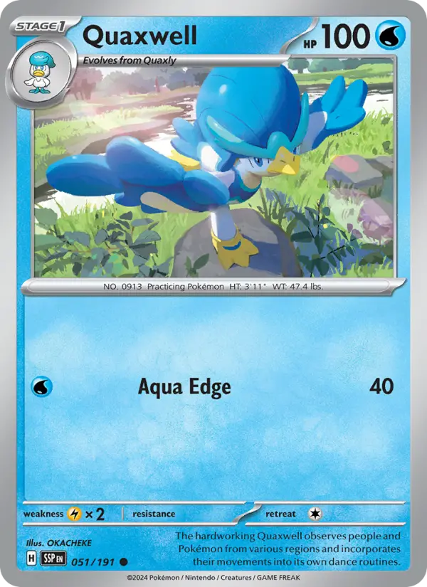 Quaxwell, Pokémon card
