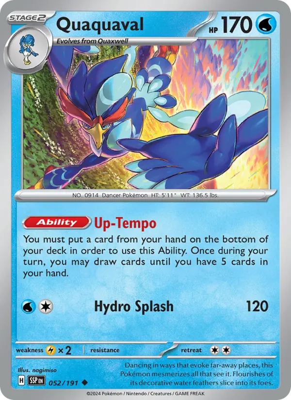 Quaquaval, Pokémon card