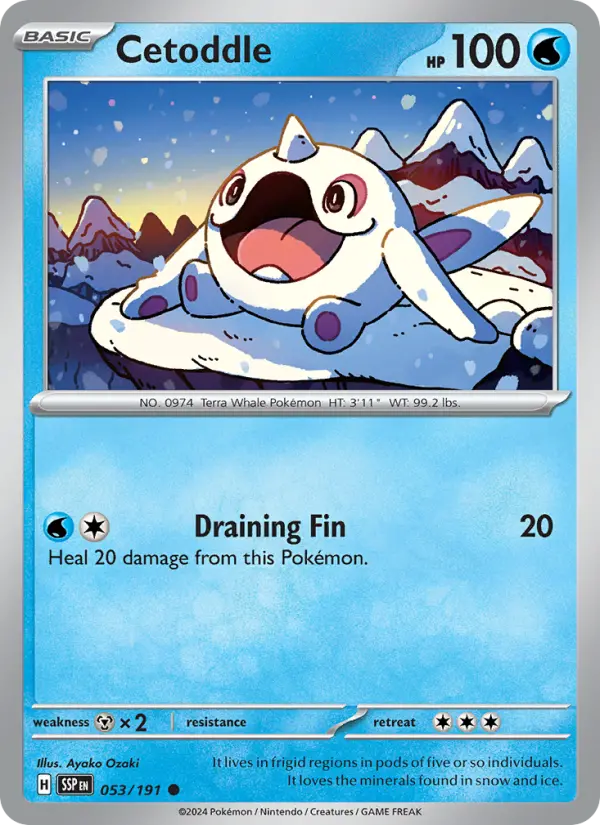 Cetoddle, Pokémon card
