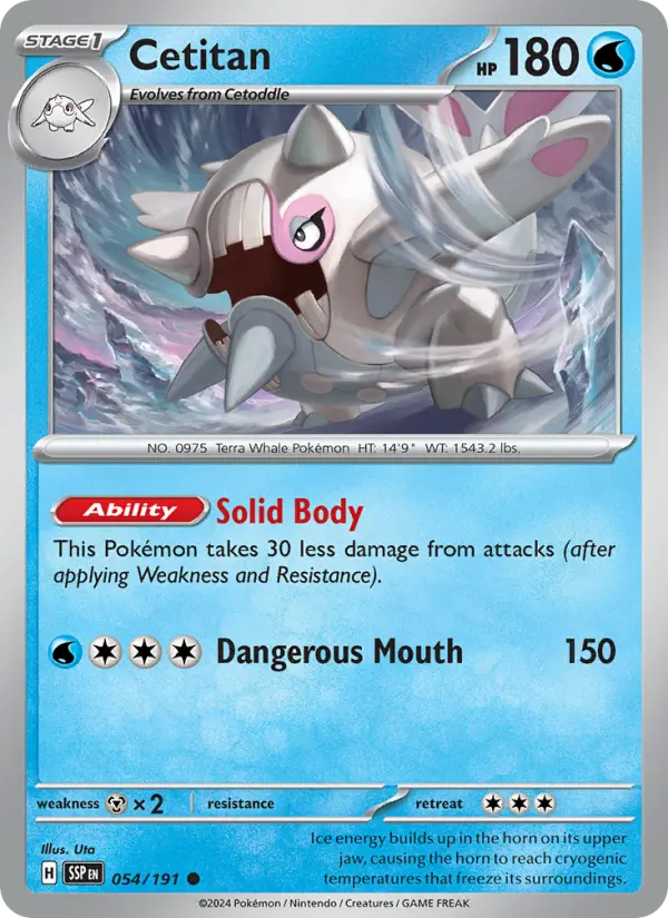 Cetitan, Pokémon card