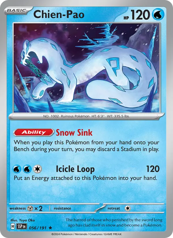 Chien-Pao, Pokémon card