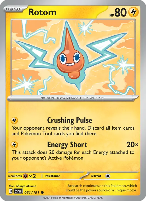 Rotom, Pokémon card
