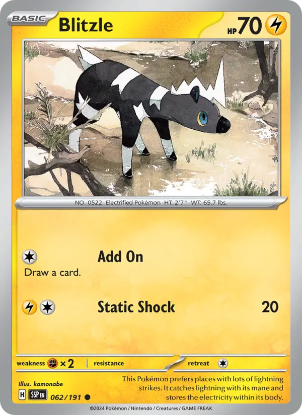 Blitzle, Pokémon card