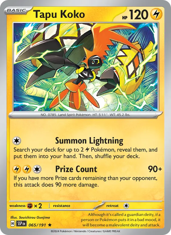 Tapu Koko, Pokémon card