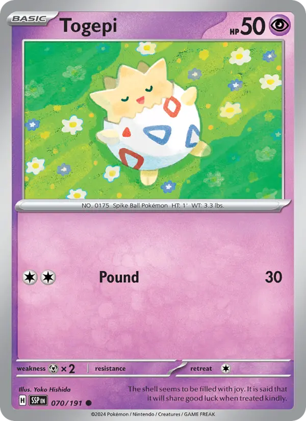 Togepi, Pokémon card