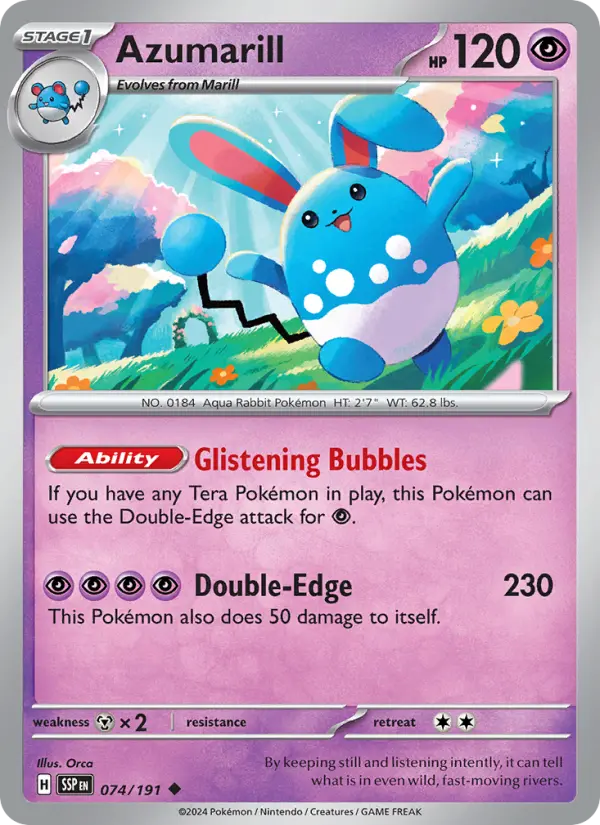 Azumarill, Pokémon card