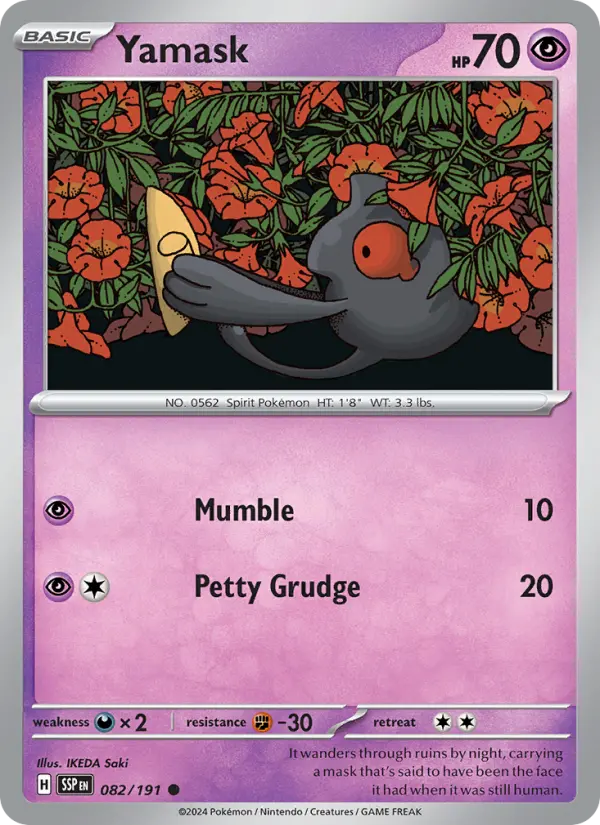 Yamask, Pokémon card
