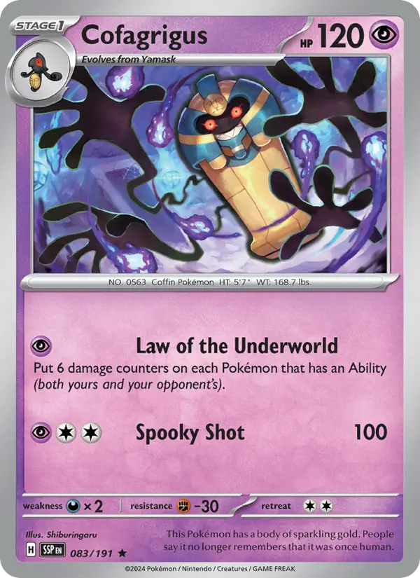 Cofagrigus, Pokémon card