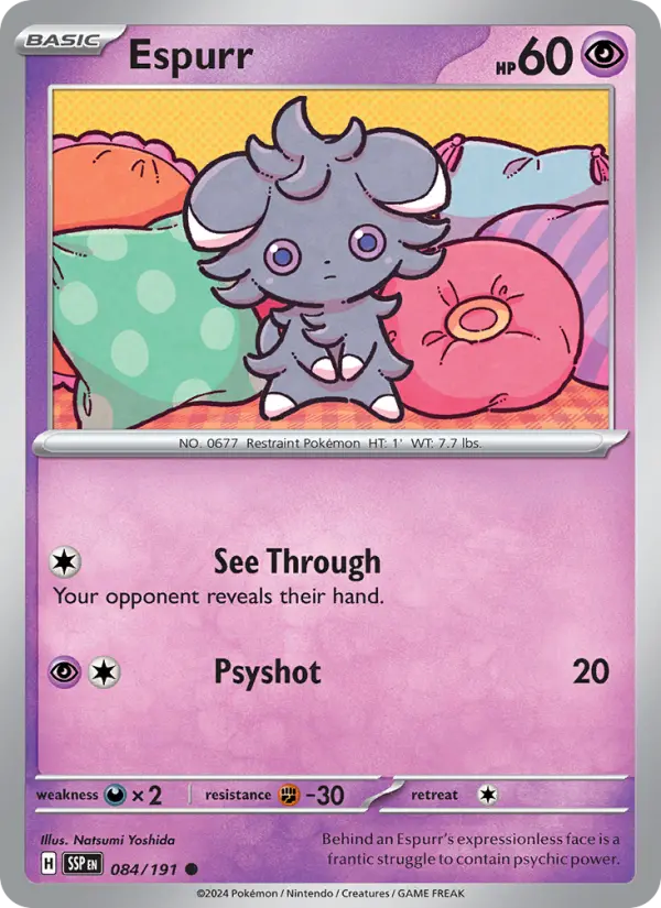 Espurr, Pokémon card