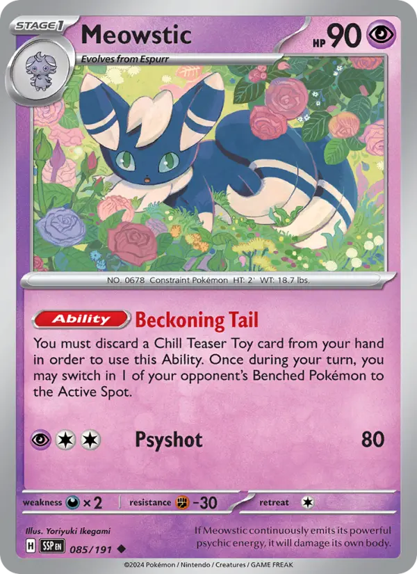 Meowstic, Pokémon card