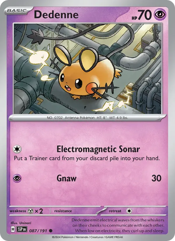 Dedenne, Pokémon card