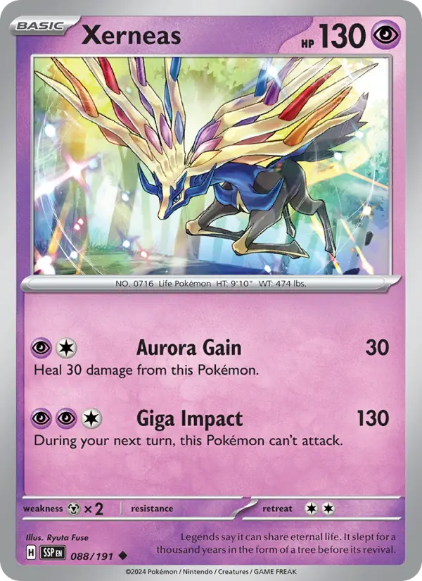 Xerneas, Pokémon card